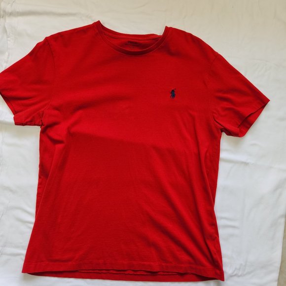 Polo Ralph Lauren Unisex Jersey Short Sleeve Tee Signature Size Small Red - Picture 2 of 4